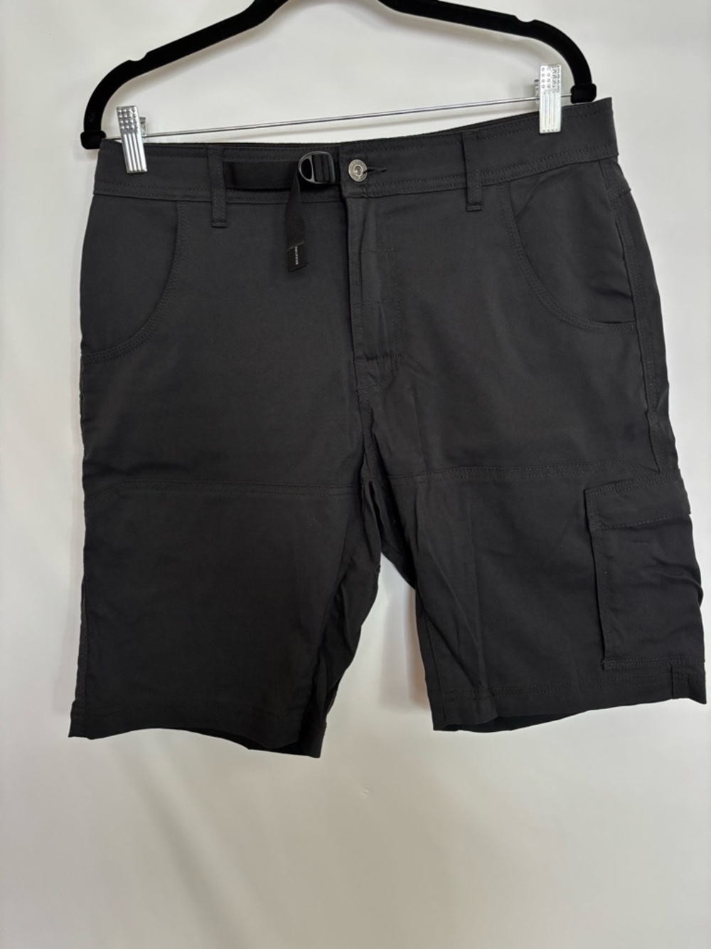prAna BREATHE Men’s Cargo Shorts Size 32W X 10L Charcoal Gray